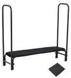 Rangement de bois Rangement de bois pour extérieur - Rangement de bois 120 cm - Avec cadre en métal - Housse Oxford imperméable incluse avec fermeture éclair - Convient pour terrasse, cheminée et jardin