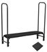 Rangement de bois Rangement de bois pour extérieur - Rangement de bois 120 cm - Avec cadre en métal - Housse Oxford imperméable incluse avec fermeture éclair - Convient pour terrasse, cheminée et jardin