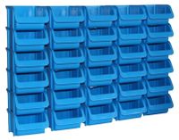 hünersdorff 30 x opbergbox stapelbox opslagbox in maat 1 van polypropyleen, hoge vormstabiliteit en belastbaarheid, kleur: blauw