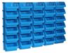 hünersdorff 30 x opbergbox stapelbox opslagbox in maat 1 van polypropyleen, hoge vormstabiliteit en belastbaarheid, kleur: blauw