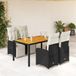Prolenta Maison Exclusive - Ensemble bistrot de jardin 5 pièces avec coussins, rotin synthétique noir