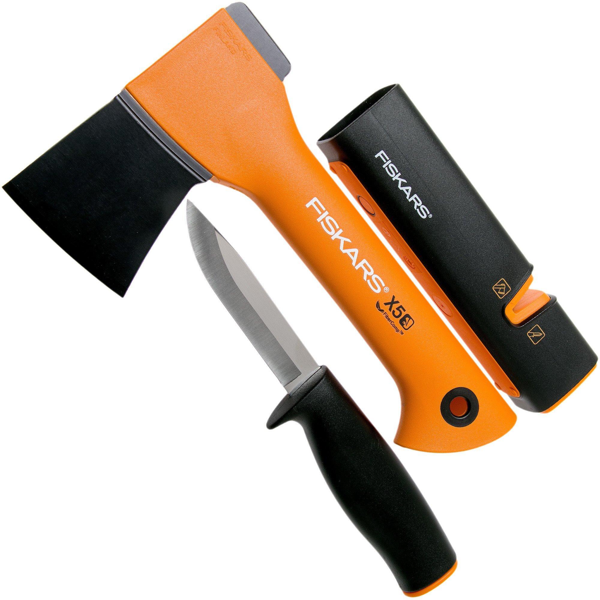 Fiskars Fiskars X5 fireplace set met bijl, mes en slijper