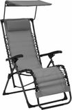 vidaXL Chaise de jardin pliable textile gris