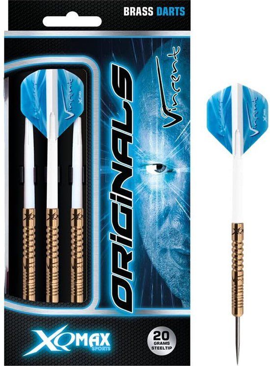 XQMAX Vincent van der Voort Originals - Steeltip Dartpijlen - 20 Gram - Brass