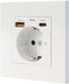NANOCABLE Schuko type wandcontactdoos met 1 x USB-A QC 3.0 + 1 x USB-C PD - max. 3,4 A, wit