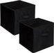 5Five Opbergmand/kastmand - Set van 4 stuks - Zwart - 29 liter - 31 x 31 x 31 cm