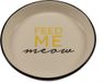 Duvo Laroy Group Eetkom keramiek - Feed Me Meow - voerbak Hond en kat - Zwart - 360 ml - 15 cm