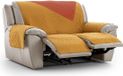 ECOMMERC3 Relaxstoelhoes, 2x2, gewatteerd, omkeerbaar, mosterdgeel