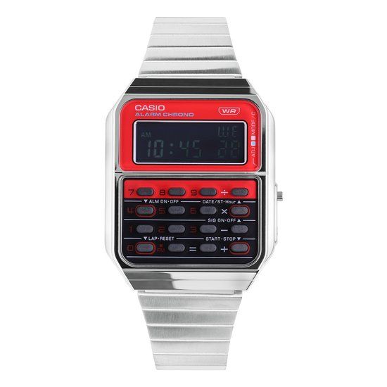Casio Collection Vintage CA-500WE-4BEF Horloge - Zilverkleurig - Digitaal - Staal - Mannen