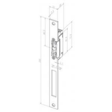 Effeff 11805RR Elektrische inbouw deuropener type 118 | spanningsloos vergrendeld | met diode | met schootsignalering | fafix | 22-42V=~ | (22-26V
