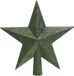 Decoris kerstboom piek - ster vorm - donkergroen - glitter - 19 cm - kunststof