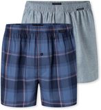 SCHIESSER Heren Boxershorts - 2 Stuks - Assorti 10 - Geruit - 100% Katoen