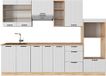 Vicco Fame-Line Complete keukeneenheid – 280 cm, WB Eik Wit Landhuis