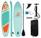 Planche de SUP gonflable - Ensemble de paddleboard autoportant - 350x87x15 cm - Pour adultes - Ensemble complet avec pagaie, pompe, sac à dos, cordon de sécurité et sac étanche - SUPFW28C