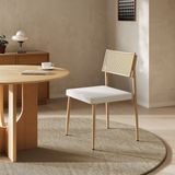 en.casa Eetkamerstoel set van 4 Jördfjok 79x49x57 cm beige