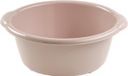 PLASTICFORTE Set van 2x stuks kunststof teiltjes/afwasbakken rond 15 liter taupe - Afmetingen 46 x 43 x 17 cm - Huishouden