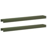 vidaXL Afdekprofiel voor tuinafboording 2 st 100 x 15 x 5 cm Staal
