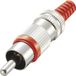 TRU COMPONENTS 719270 Connecteur Cinch, droit Nombre de pôles : 2 Rouge 1 pièce(s)
