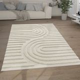 Paco Home Hoogpolig Vloerkleed Woonkamer Shaggy 3D Look Ethno Boho Vintage Look Zacht 160x220 cm
