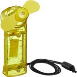 CEPEWA Handventilator - Geel - 10 cm - Klein zakformaat