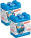 Plasticforte 100 grammes blocs réfrigérants - 4x pièces - 8 x 7.5 x 2.3 cm - bleu - plastique - avec imprimé flocon de neige