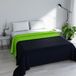 MB HOME ITALY zomerdekbed elegant, donkerblauw/appelgroen, marimonial