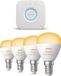 Philips Hue Starterspakket - E14 - met 4 Kogellampen - Warm tot Koelwit Licht - Incl. 1 Hue Bridge - Hue White Ambiance