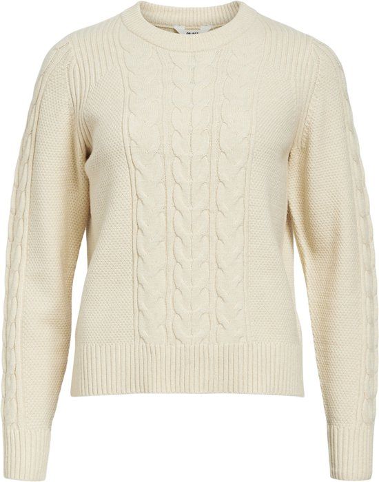 Object Objdoris Re Ls Knit Pullover - Wit - XS - Dames
