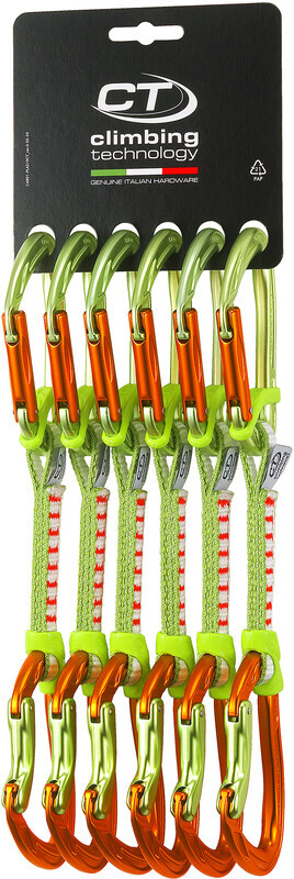 Climbing Technology Nimble Evo Pro Quickdraw DY 12cm 6-Pack, orange/green