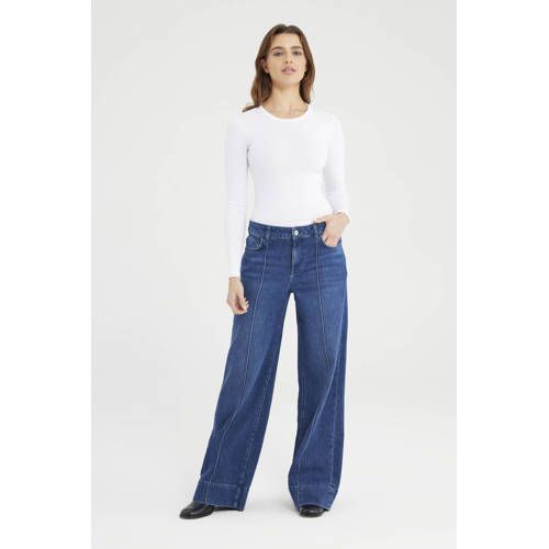 Cup of Joe Denim wide leg jeans dark blue denim