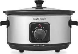 Morphy Richards Slowcooker - 3.5 L - Keramische pan BPA vrij - RVS