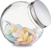 Zeller Candystore voorraadpot/snoeppot - rond met deksel - 2900 ml - transparant glas