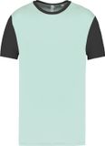 Tweekleurig herenshirt jersey met korte mouwen 'Proact' - Ice Mint/Dark Grey - XS