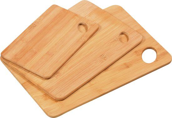Kesper Snijplank, set van 3, bamboe, lichtbruin