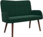 vidaXL 2-Zits Sofa Donkergroen fluweel 115 x 61 x 87 cm