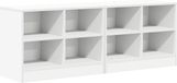vidaXL Bedkast met plank 2 st Wit 66 x 33 x 48 cm Bewerkt hout