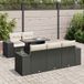 Maison Exclusive - Ensemble de jardin d'extérieur, 6 pièces, avec coussins, noir, en polyrotin