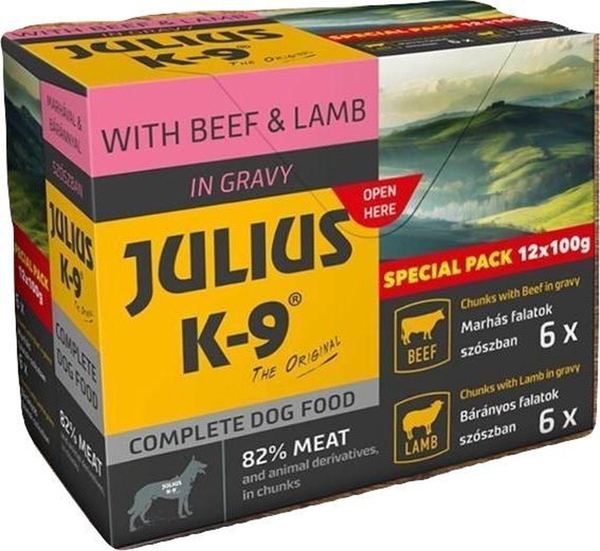 JULIUS K9 Julius-K9 - Hondenvoer - Natvoer - Adult - 12x100g