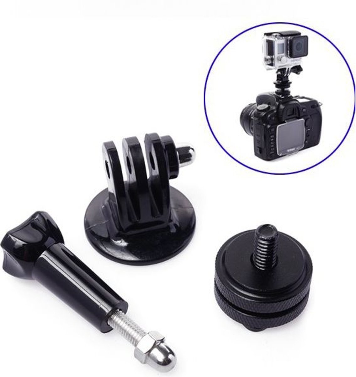 SportCamAccessoires Hot Shoe Mount voor GoPro Hero 3/4/5/6 Session