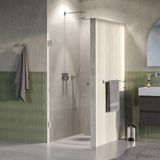 BRAUER Void Carving Nisdeur - 80x200cm - Helder Glas - Omkeerbaar - Glascoating - Geborsteld RVS PVD