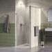 BRAUER Void Carving Nisdeur - 80x200cm - Helder Glas - Omkeerbaar - Glascoating - Geborsteld RVS PVD