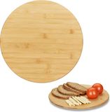 Merkloos Relaxdays draaiplateau - Ø 32 cm - rond - draaischijf - bamboe