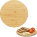 Merkloos Relaxdays draaiplateau - Ø 32 cm - rond - draaischijf - bamboe