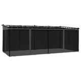 Prieel met zijwanden van gaas 6x3 m staal anthracite