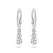 Swarovski Attract Trilogy ringoorbellen, Ronde slijpvorm, Wit, Rodium toplaag