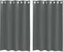 vidaXL - Gordijnen - voile - met - doorvoertules - 2 - st - 140x175 - cm - donkergrijs