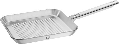 Zwilling Plus Grillpfanne 45 x 24 x 2,5 cm, Induktionsgeeignet, Silber, 24 cm