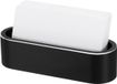 Bol Porte-cartes de visite pour bureau - Présentoir de cartes de nom en métal - Organiseur en alliage d'aluminium - Supports de cartes de bureau pour l'organisation de bureau - Noir