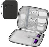 Merkloos Tablethoes met Handvat - Beschermhoes Tablet - Veilig Transport - 3-Laags Bescherming - 7-8 Inch - Zwart Grijs