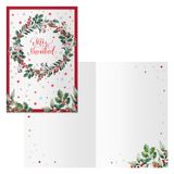 DOHE - Kerstkaarten - Verpakking van 6 stuks - Afmetingen: 11,5 x 17 cm (gesloten) - Inclusief envelop voor het opbergen van de kaart - Model Happy